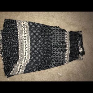high neck patterned shirt